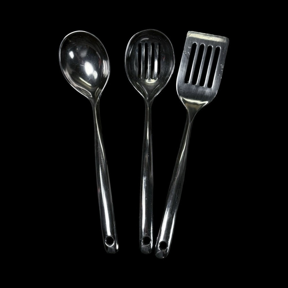 Vintage Copco Melamine Dishwasher Safe Black‎ Cooking Utensil Set Spatula Spoons